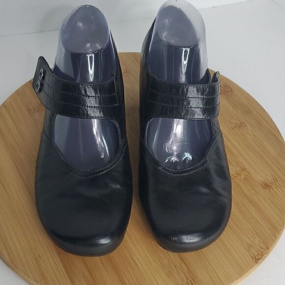 Portlandia Odessa Mary Jane Black Leather Shoes Women's Size 39WW - Picture 5 of 14